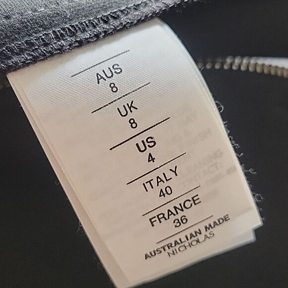 NWT Nicholas Black Peplum Top Sz 4 XS S Ponti Asymmetrical Angled Sexy Feminine - Picture 11 of 14